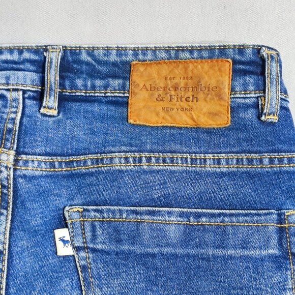 Abercrombie & Fitch jeans men's size 34 denim blue colour straight leg selvedge - Picture 5 of 15